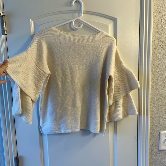 Madewell tiered cream sweater - Picture 4 of 6
